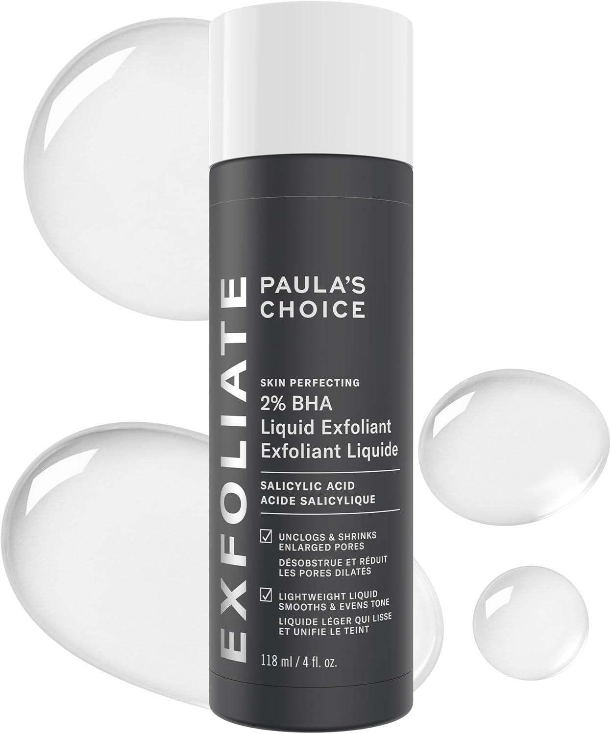 Paula'S Choice SKIN PERFECTING 2% BHA Liquid Salicylic Acid Exfoliant, Daily Facial Exfoliator for Blackheads, Enlarged Pores, Wrinkles & Fine Lines, Fragrance-Free, Full Size - 118 Ml