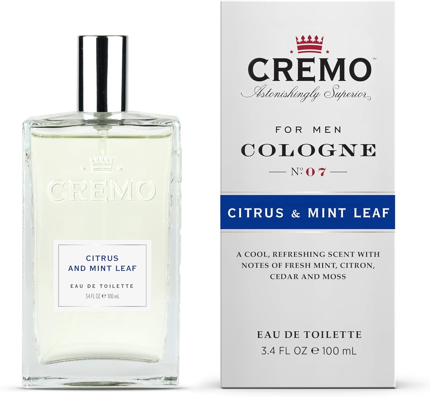 Cremo Spice and Black Vanilla Cologne Spray - Eau De Toilette for Men 100Ml - Spicy Perfume - an Explosion of Vibrant Spices, Tobacco and Black Vanilla